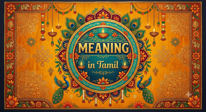 Meaning in Tamil: Understanding English Words in Simple Tamil